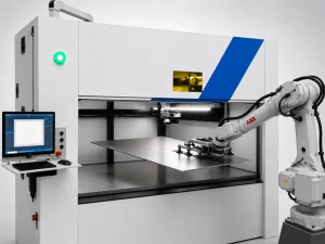 marcatura laser automatizzata di pannelli in acciaio inox per forni industriali